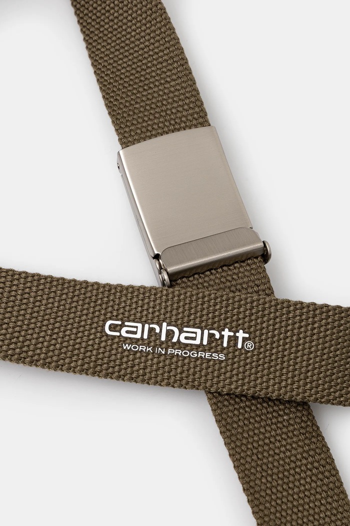 Opasok Carhartt WIP Clip Belt Chrome I019176.E5XX zelená SS26