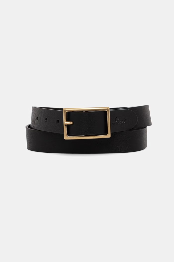 Kožený opasok Levi's RECTANGLE BUCKLE čierna 004CH