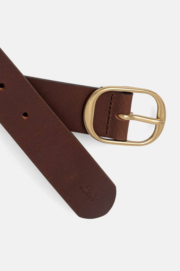 Kožený opasok Levi's MADISON 004CM hnedá SS26