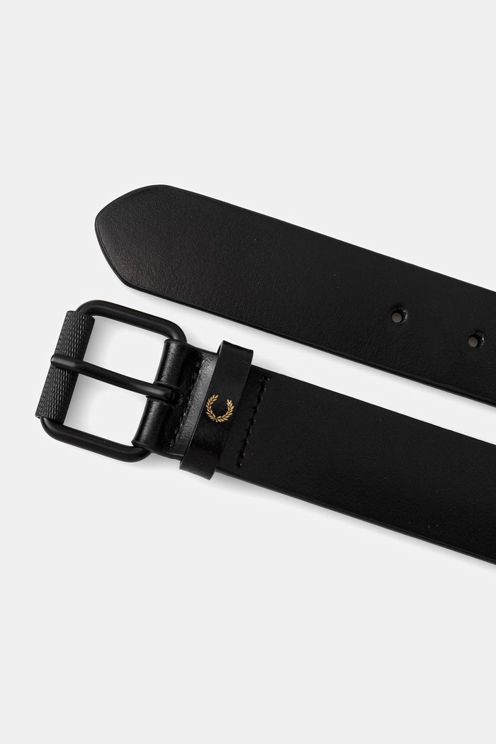 Kožený opasok Fred Perry BT1251 čierna SS26