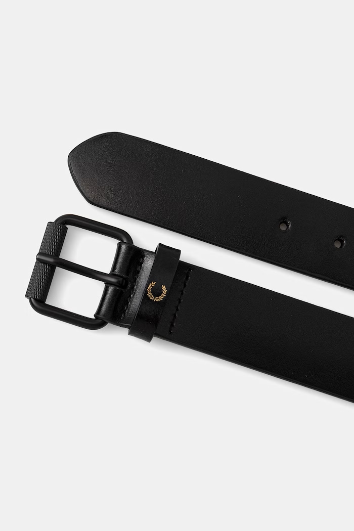 Kožený opasok Fred Perry BT1251 čierna SS26