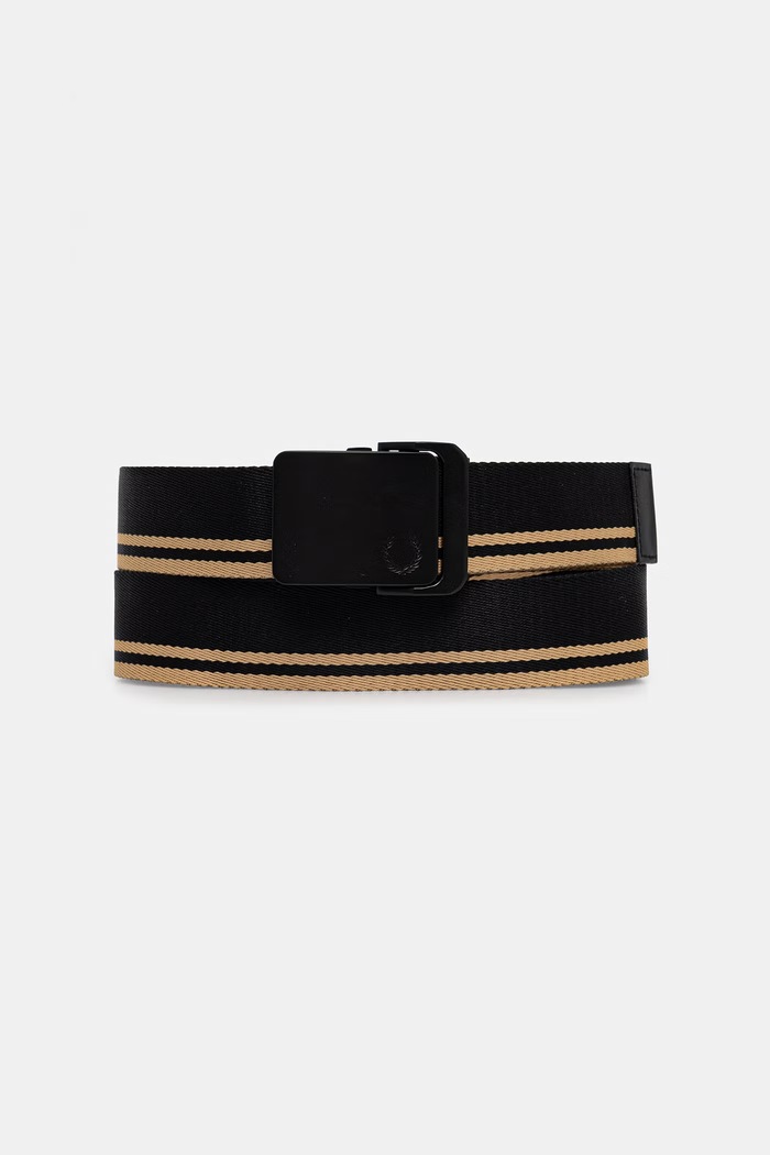 Fred Perry látkový opasok čierna BT2249