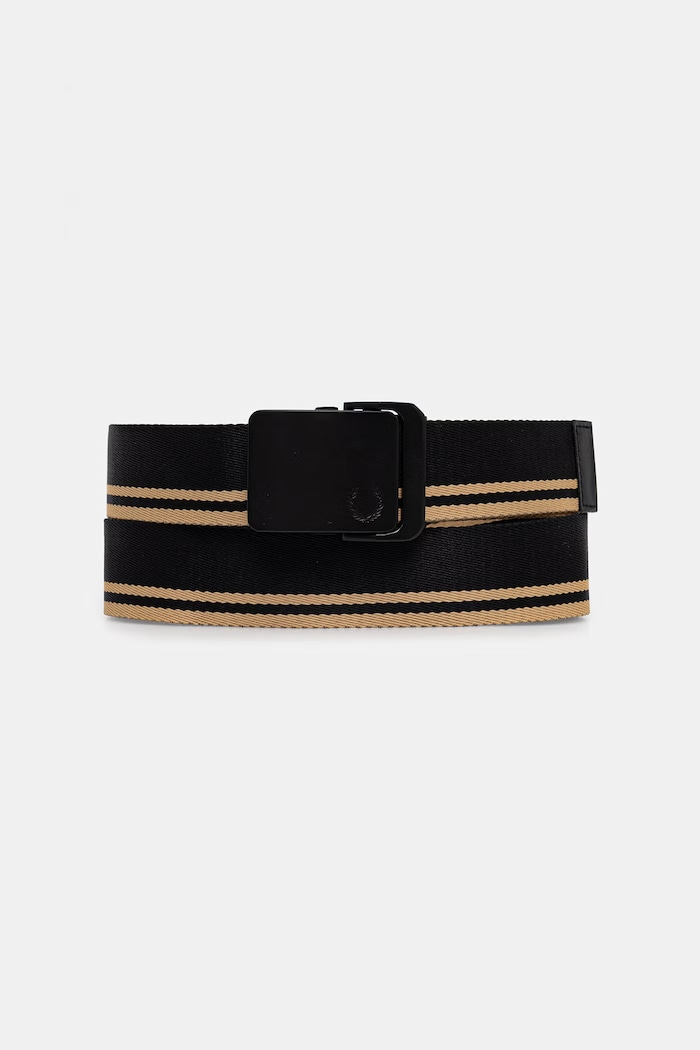 Fred Perry látkový opasok čierna BT2249