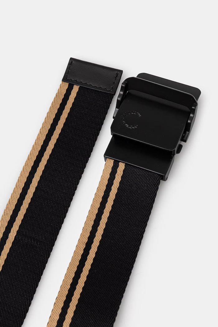 Fred Perry látkový opasok BT2249 čierna SS26