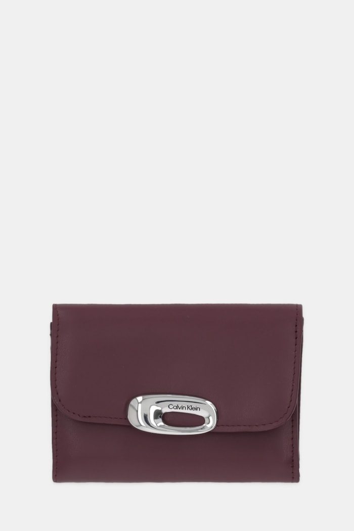Calvin Klein bőr pénztárca sima burgundia LV04F1116G