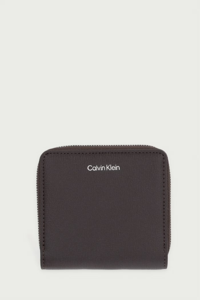 Calvin Klein portfel damski z imitacji skóry brązowy LV04F1120G