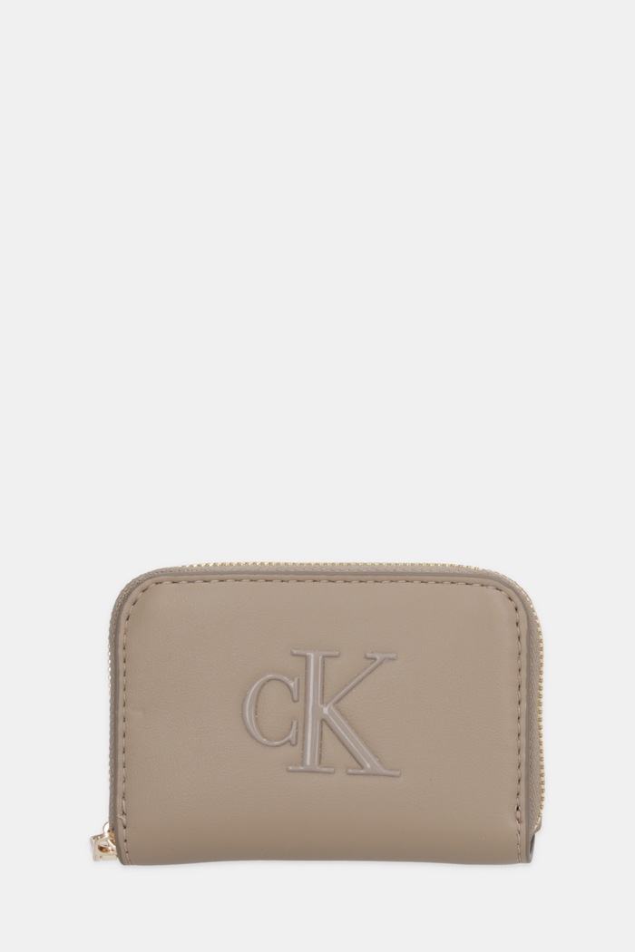 Calvin Klein πορτοφόλι γυναικείο από απομίμηση δέρματος απομίμηση λείου δέρματος μπεζ LV04F1154G