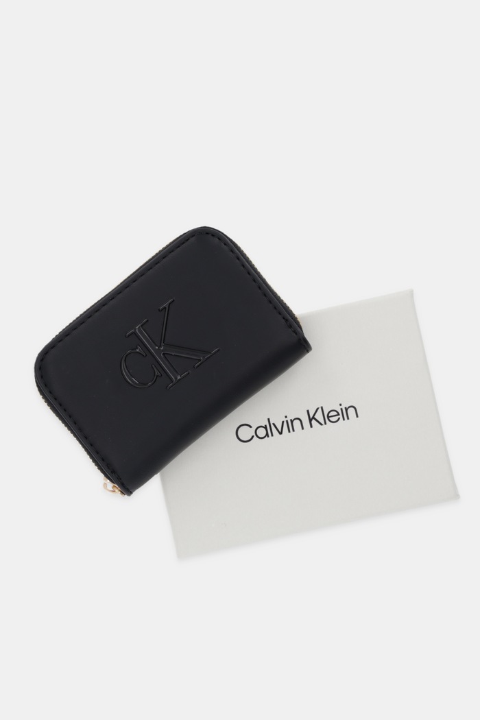 Calvin Klein πορτοφόλι γυναικείο από απομίμηση δέρματος LV04F1154G μαύρο
