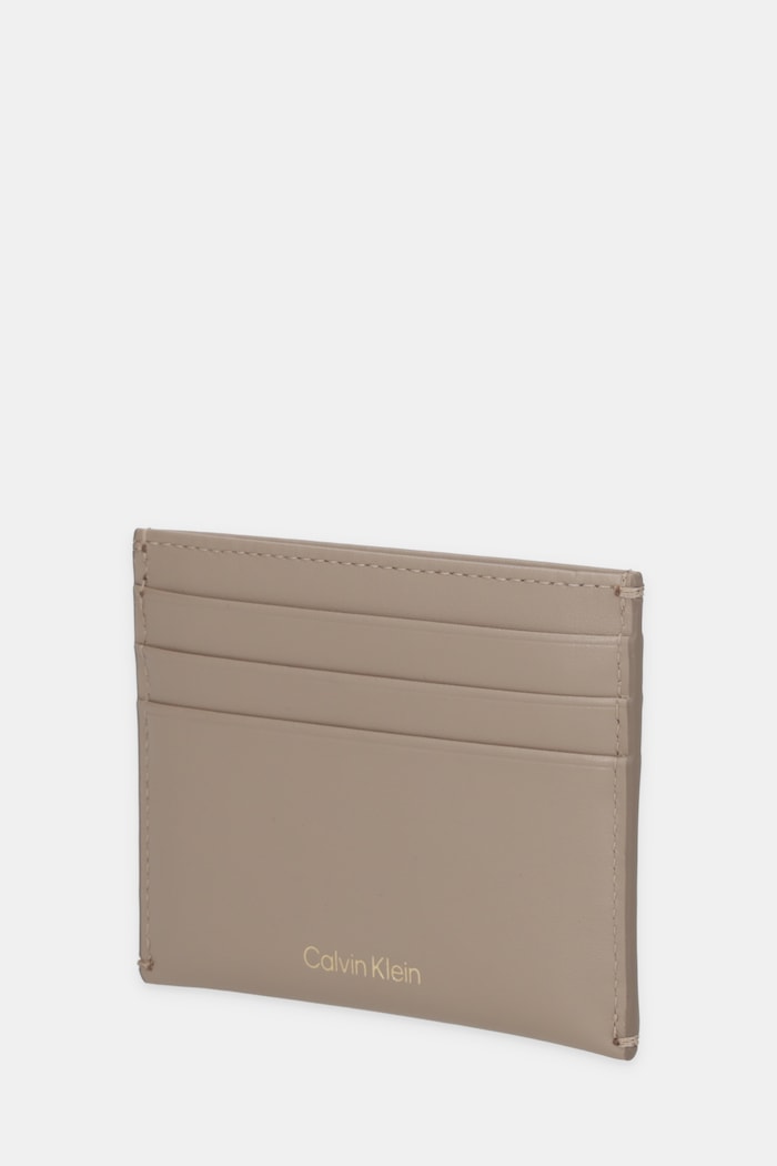 Kožené pouzdro na karty Calvin Klein LV04F3317G béžová SS26
