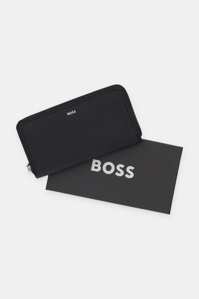 BOSS portofel pentru femei din piele Lenah Ziparound 50558016 negru