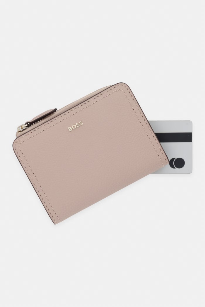 BOSS peňaženka dámska kožená Lenah Small Wallet ružová 50558032