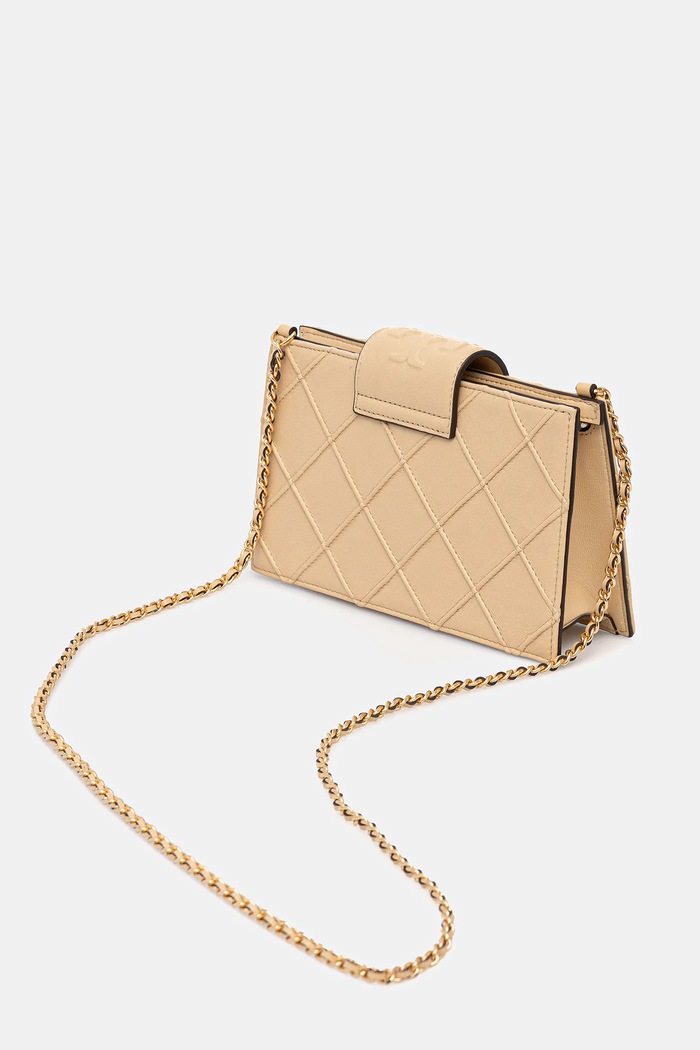 Accesorii Tory Burch poșetă de piele Fleming 167250.700 bej