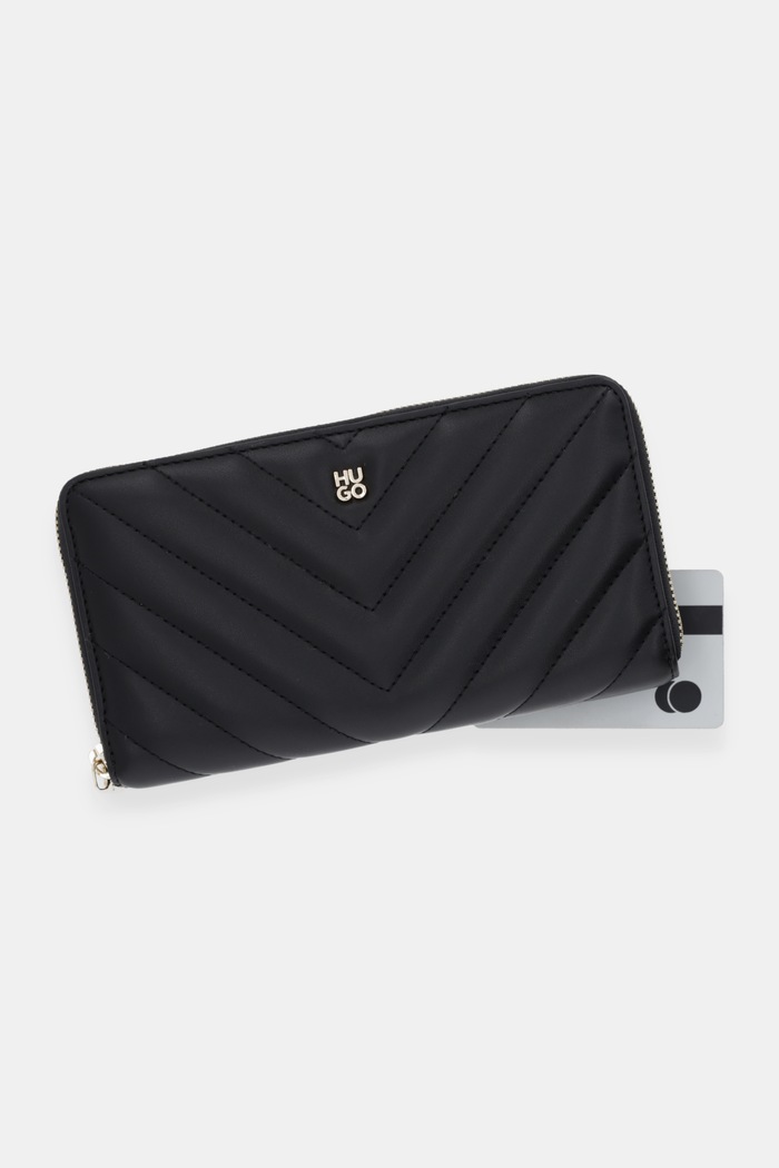 Novčanik HUGO Chris 2.0 QU_Zip Aro crna 50557991