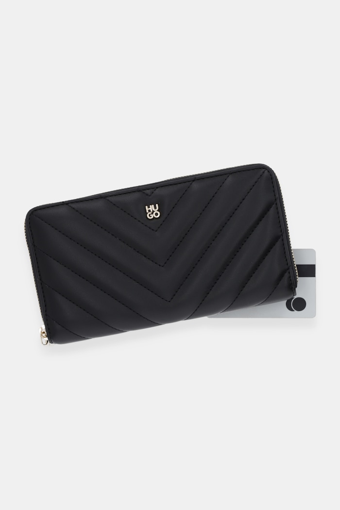 Novčanik HUGO Chris 2.0 QU_Zip Aro crna 50557991