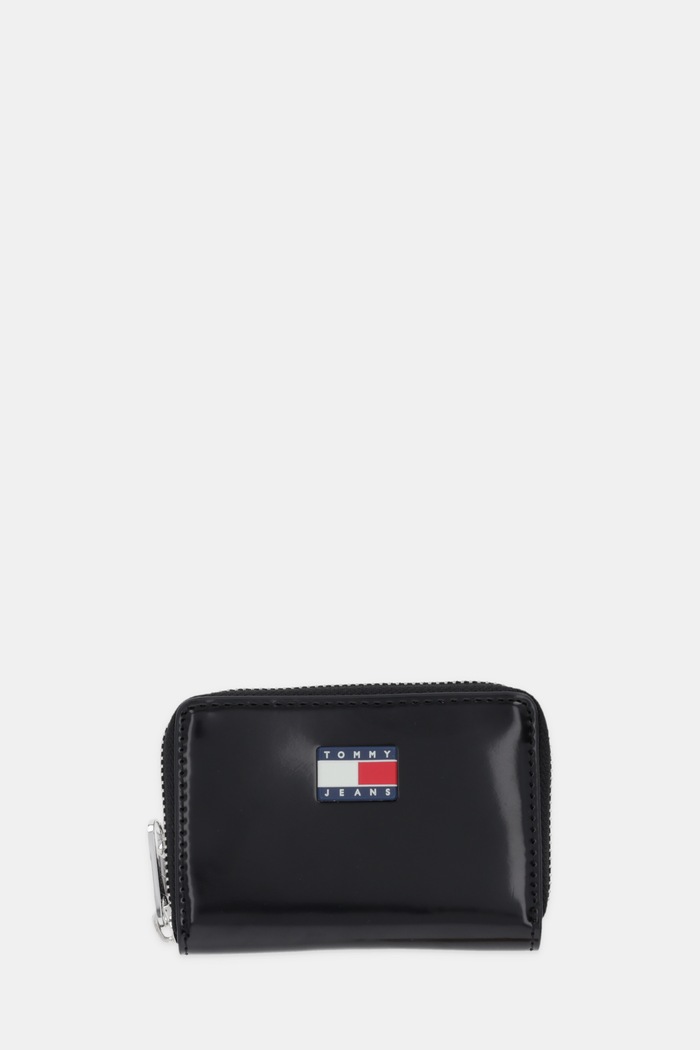 Peňaženka Tommy Jeans imitácia kože čierna AW0AW18089