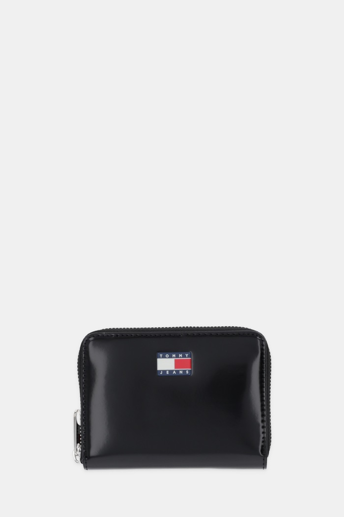 Tommy Jeans portfel drobny wzór czarny AW0AW18090