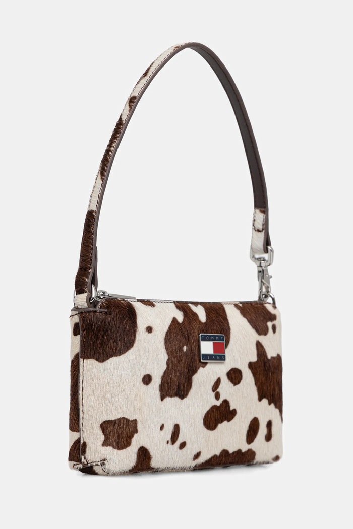 Tommy Jeans torebka skórzana AW0AW18091 beżowy SS26