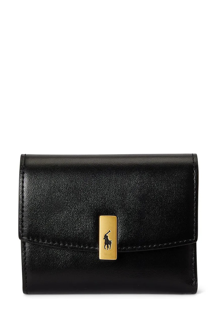 Δερμάτινο πορτοφόλι Polo Ralph Lauren απλό μαύρο 427P04992
