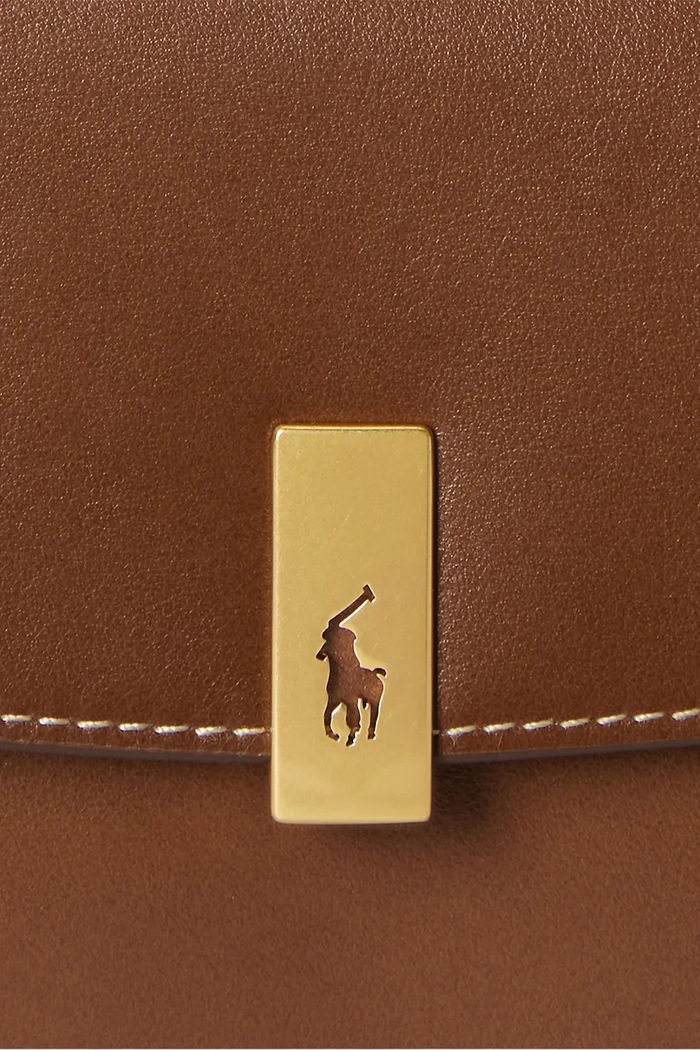 Δερμάτινη τσάντα Polo Ralph Lauren 427P04993 καφέ
