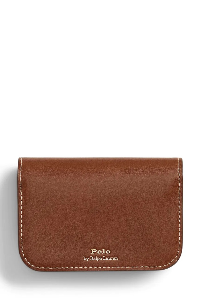 Δερμάτινο πορτοφόλι Polo Ralph Lauren 427P04990 καφέ SS26