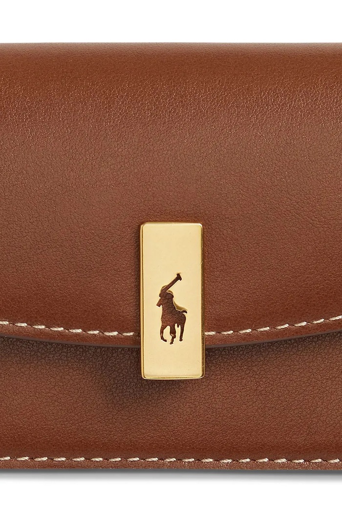 Δερμάτινο πορτοφόλι Polo Ralph Lauren καφέ 427P04990