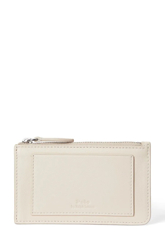 Kožená peněženka Polo Ralph Lauren 427P05788 béžová SS26