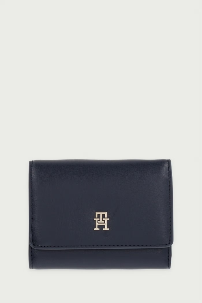 Tommy Hilfiger portfel damski z imitacji skóry granatowy AW0AW18129
