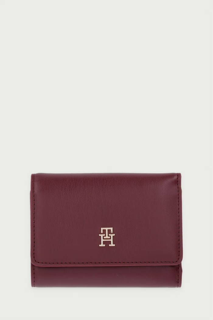 Tommy Hilfiger Portfel damski z imitacji skóry bordowy AW0AW18129