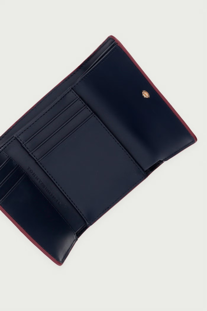 Akcesoria Tommy Hilfiger Portfel damski z imitacji skóry AW0AW18129 bordowy