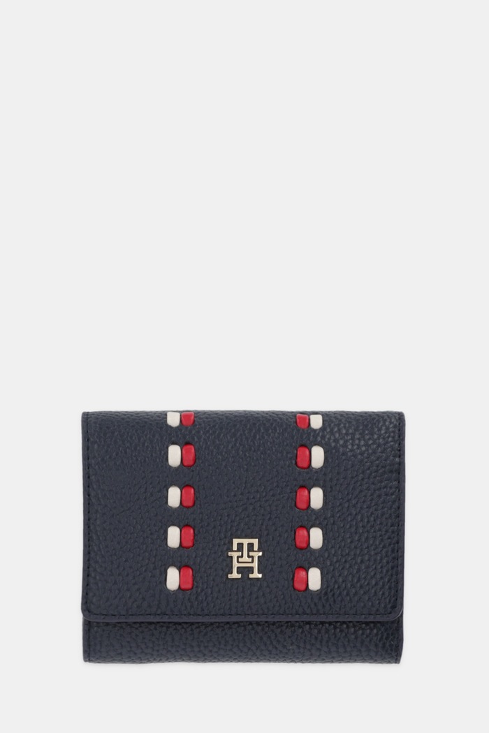 Πορτοφόλι Tommy Hilfiger λείο δέρμα σκούρο μπλε AW0AW18246