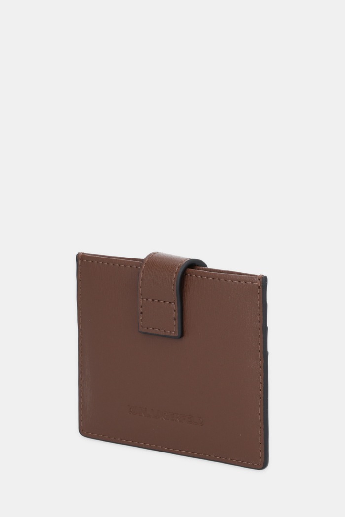 Kožené puzdro na karty Karl Lagerfeld K/AUTOGRAPH B1W32025 hnedá SS26
