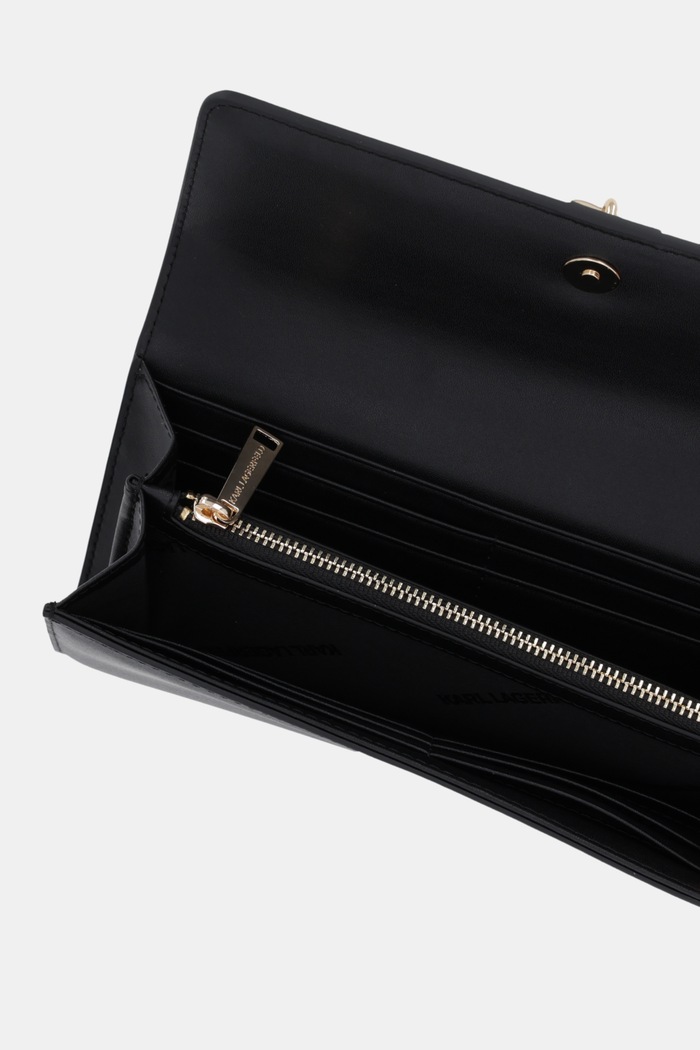 Accesorii Karl Lagerfeld portofel de piele K/AUTOGRAPH B1W32026 negru
