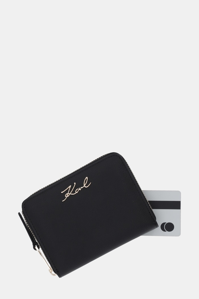 Karl Lagerfeld portofel de piele K/SIGNATURE negru B1W32036