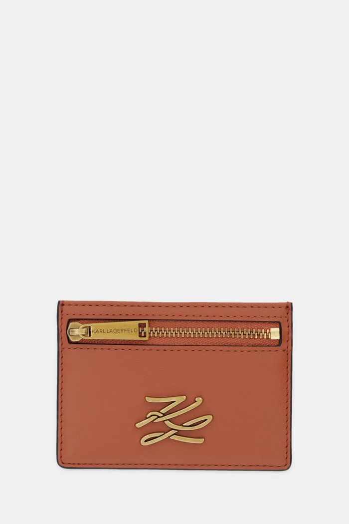 Karl Lagerfeld damska skórzana K/AUTOGRAPH brązowy B1W32073