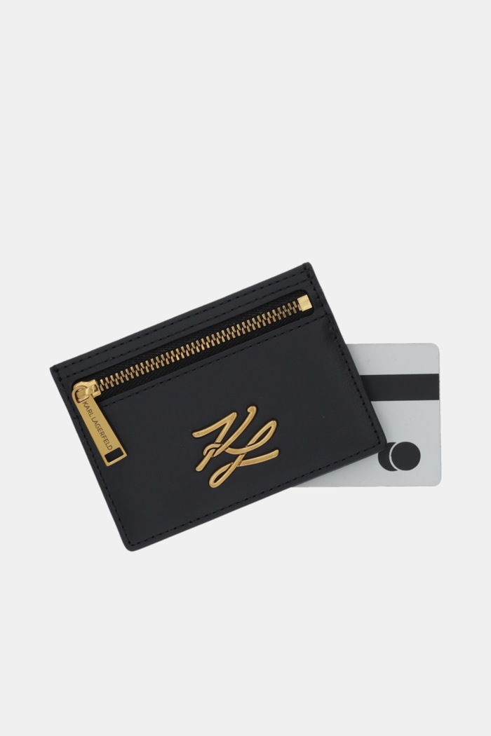Doplnky Karl Lagerfeld dámska kožená K/AUTOGRAPH B1W32073 čierna