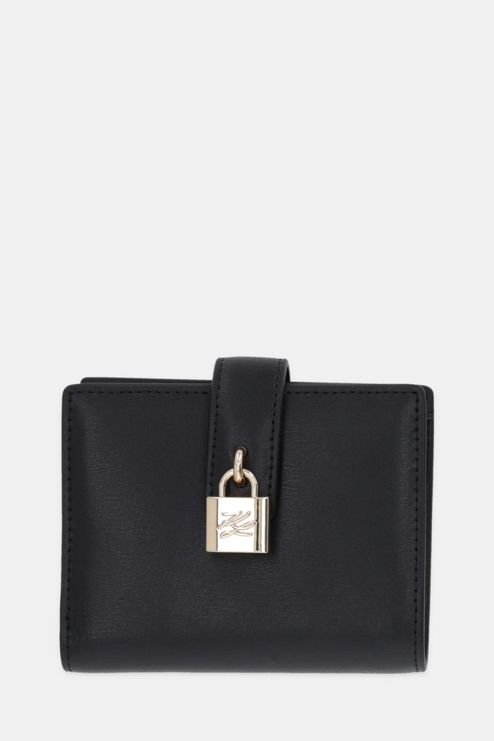 Peňaženka Karl Lagerfeld K/AUTOGRAPH usňová koža čierna B1W32047