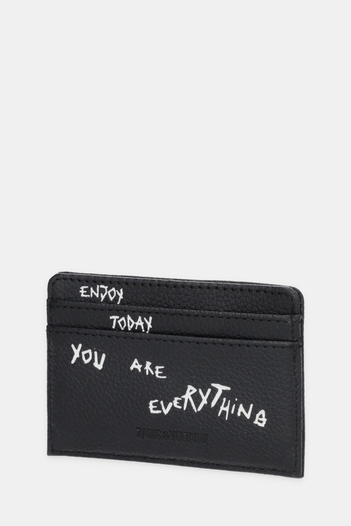 Usnjen etui za kartice ZADIG&VOLTAIRE LWSG03732 črna SS26