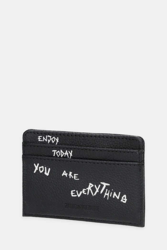 Usnjen etui za kartice ZADIG&VOLTAIRE LWSG03732 črna SS26