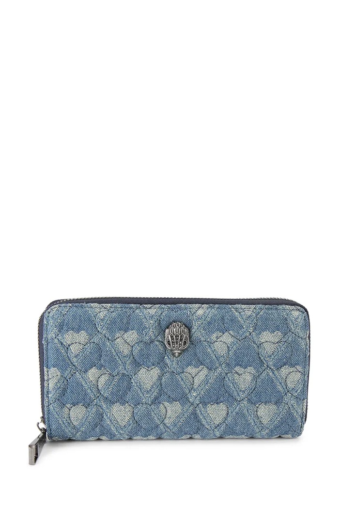 Kurt Geiger London portofel Kensington textil albastru 5022985669