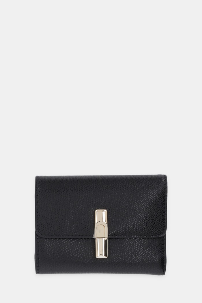 Δερμάτινο πορτοφόλι Furla λείο δέρμα μαύρο WP00564.ARE000.O6000