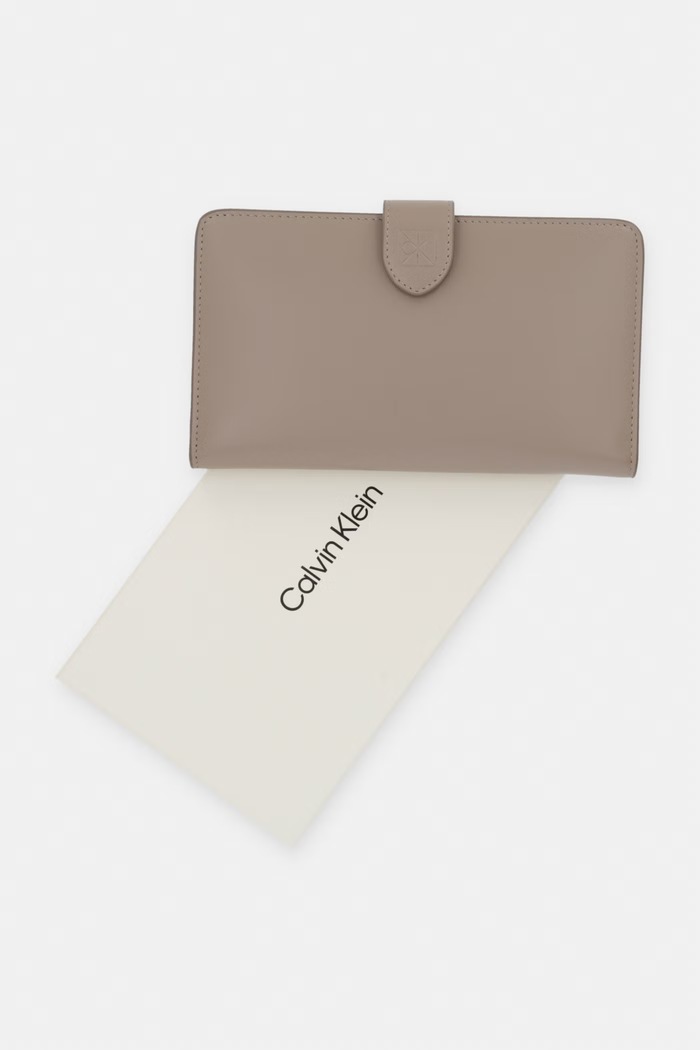 Calvin Klein Peněženka dámská kožená LV04F1108G béžová