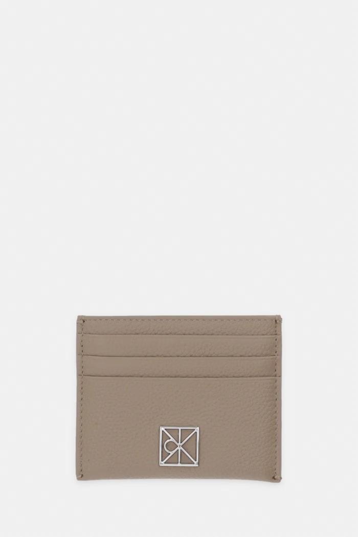 Calvin Klein θήκη για κάρτες Γυναικεία δέρμα μπεζ LV04F1119G