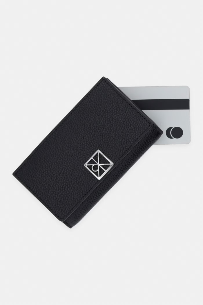 Calvin Klein pouzdro na karty dámské kožené černá LV04F1127G