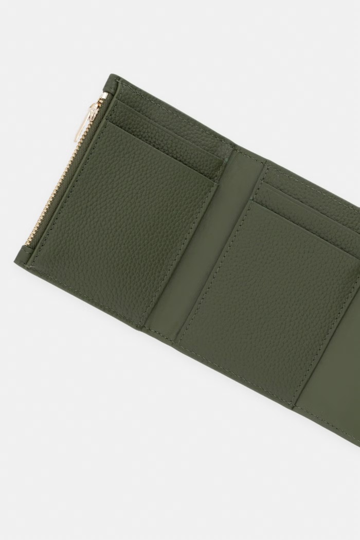 Doplňky Calvin Klein RFID peněženka dámská kožená LV04F1128G zelená