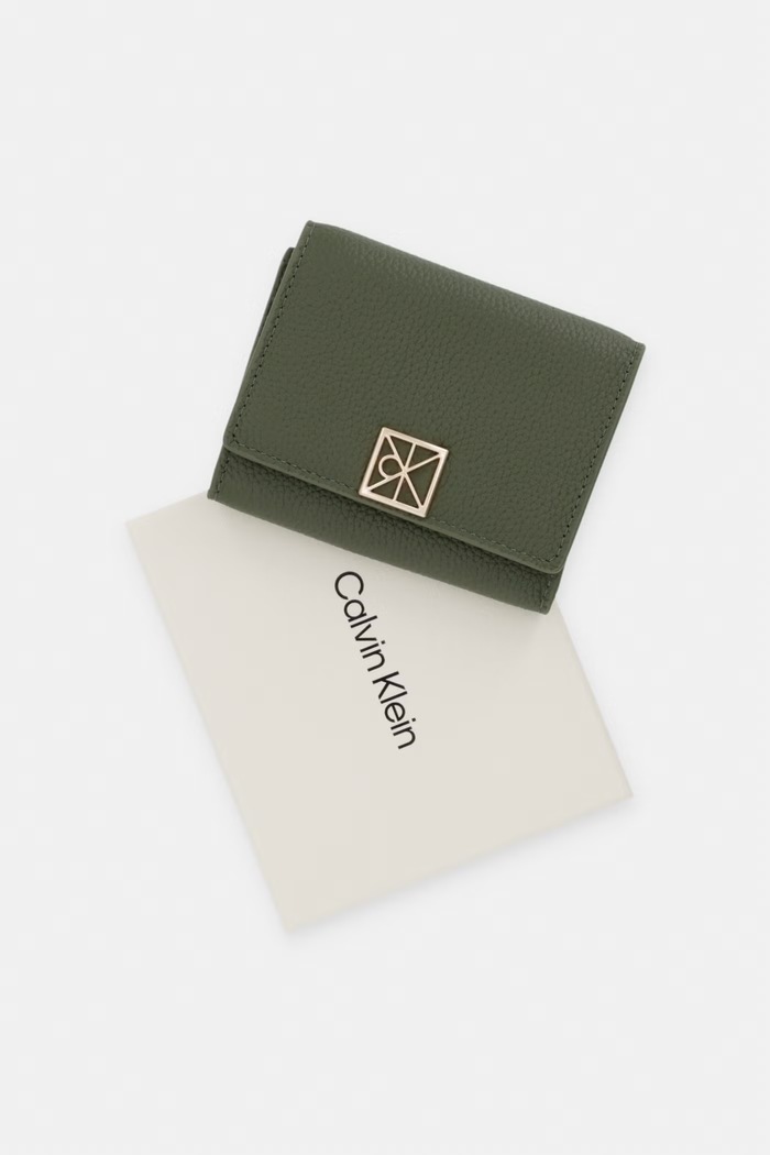Calvin Klein RFID peněženka dámská kožená LV04F1128G zelená
