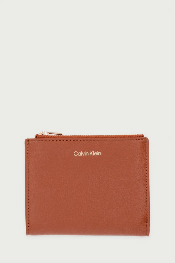 Calvin Klein Peňaženka dámska z imitácie kože hnedá LV04F1135G