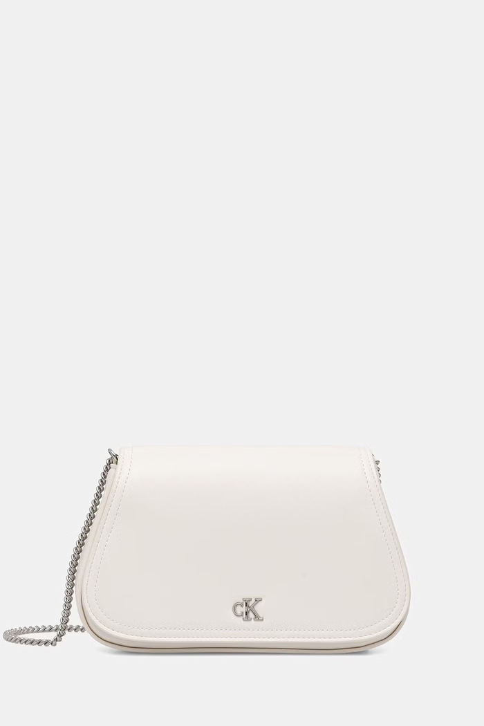 Calvin Klein crossbody kabelka dámska z imitácie kože biela LV04F1153G