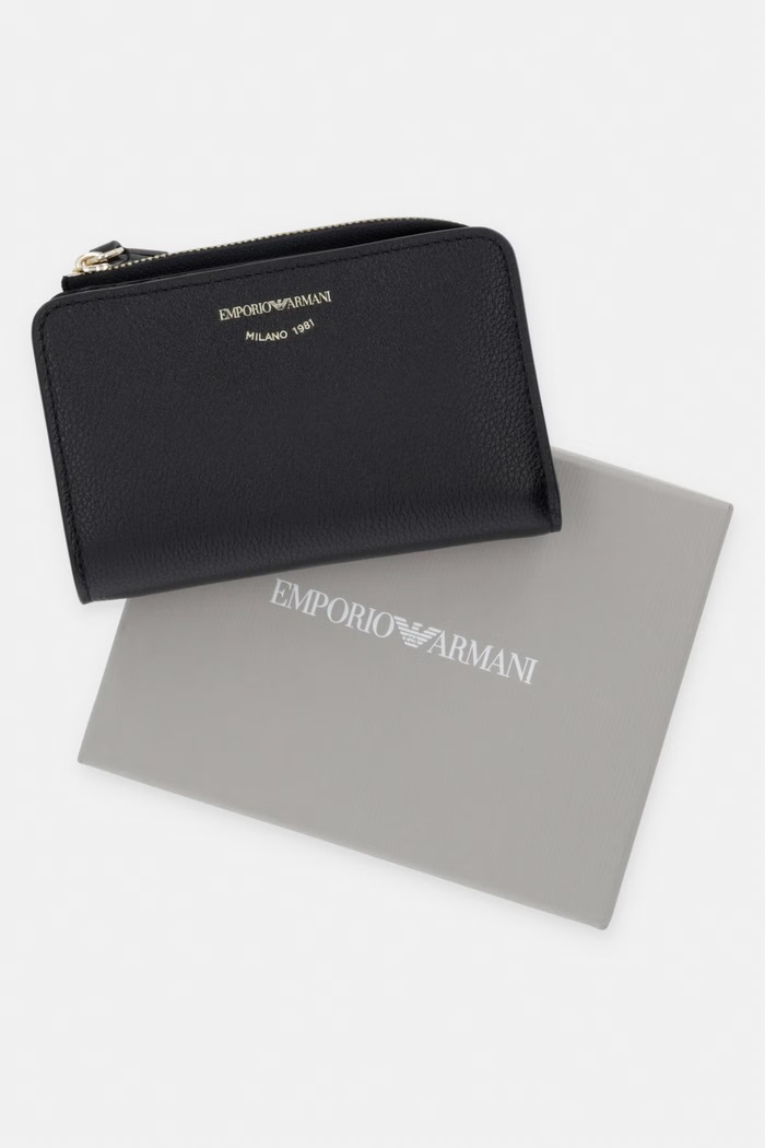 Kožená peňaženka Emporio Armani EW000369.AF19568 čierna