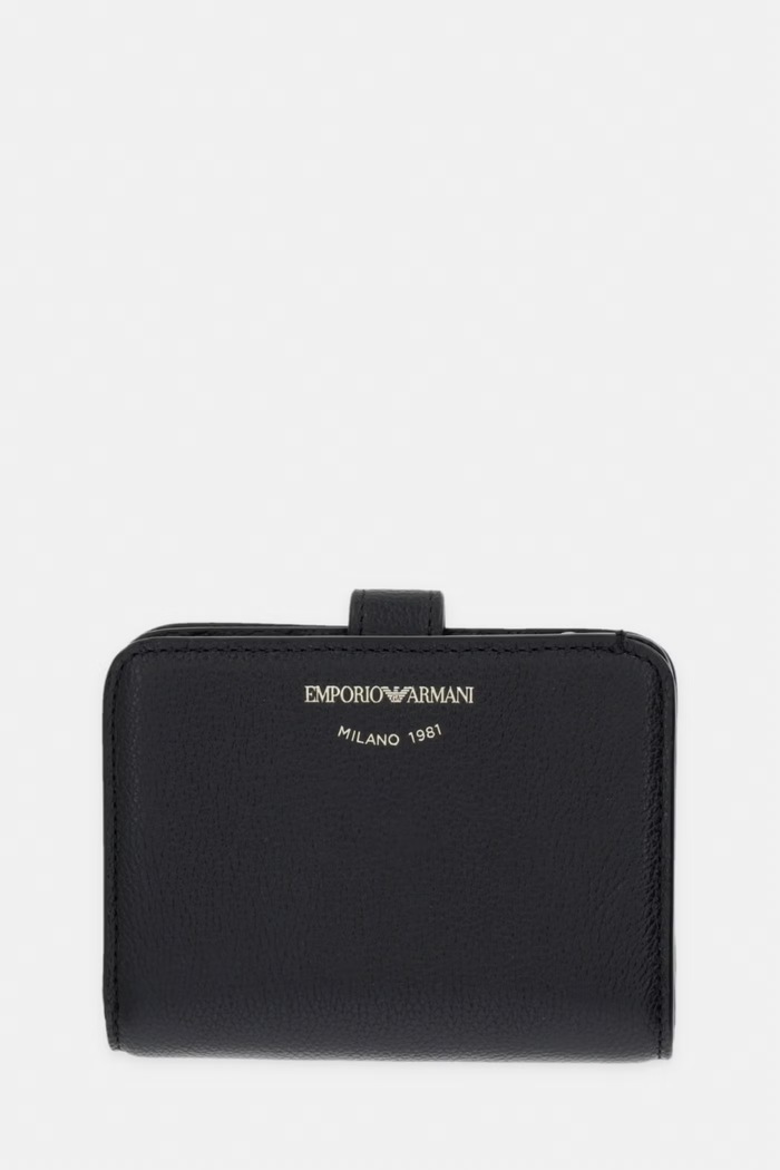 Kožená peňaženka Emporio Armani usňová koža čierna EW003034.AF19568