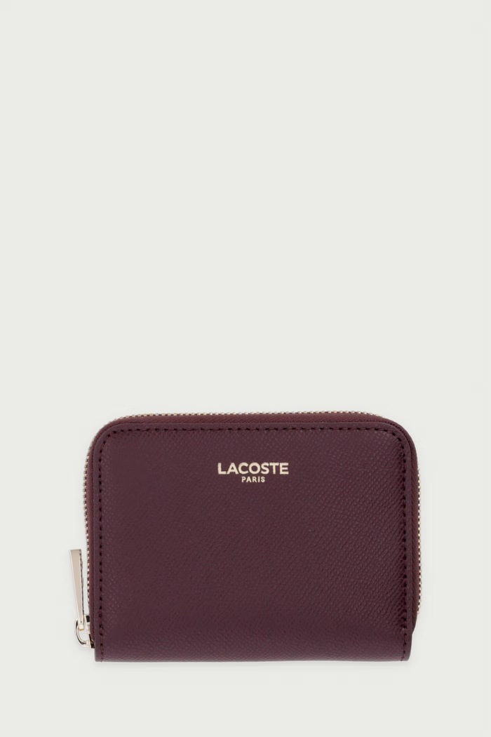Lacoste Portfel damski skórzany fioletowy NF5225PH